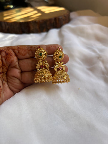 Gold like cutwork Jhumkas