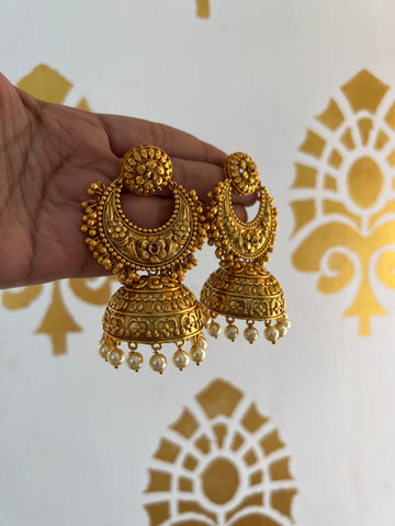 Jumbo matte Bali Jhumkas